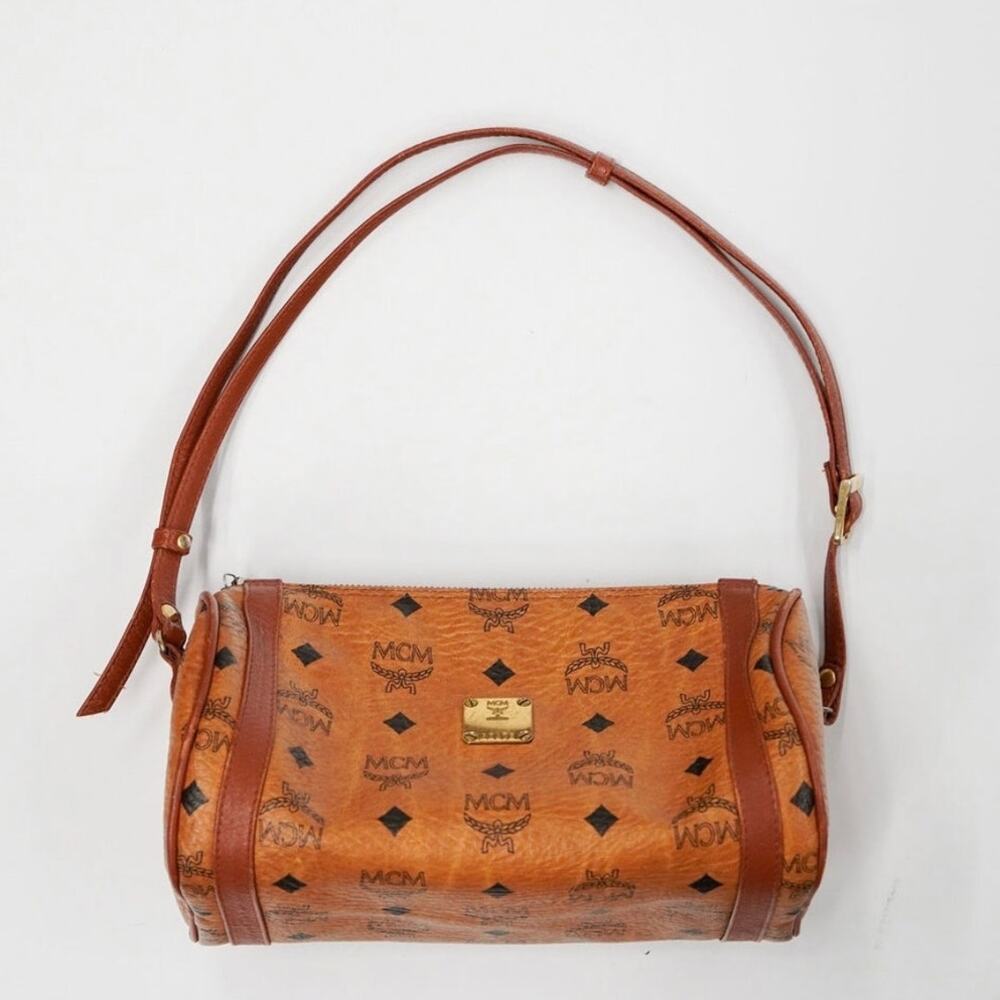 MCM Vintage Brown Leather Braided Strap Hobo Bag